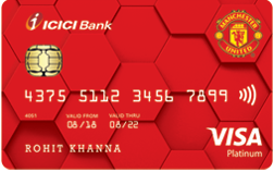 ICICI Manchester United Platinum credit card image